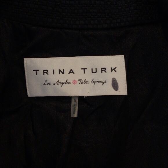 TRINA TURK Black Tweed Belted Vest Blazer size XS - Picture 5 of 6
